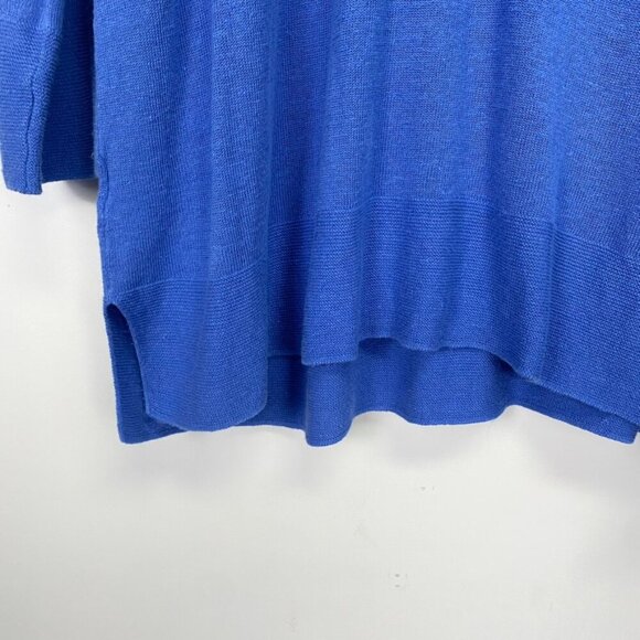 J. Jill Linen Blend Blue Lightweight Beach Sweater - Picture 7 of 9